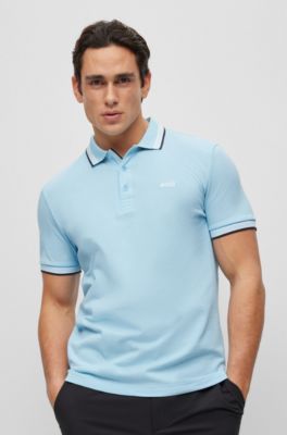 sky blue hugo boss polo