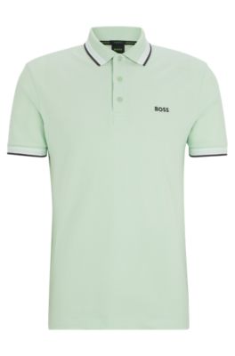 BOSS - Polo shirt with contrast logo details