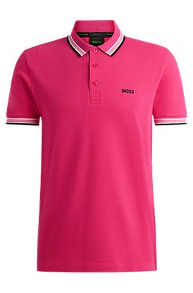  Polo shirt with contrast logo details