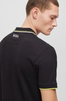 konsonant basen Had BOSS - Cotton-blend polo shirt with contrast details