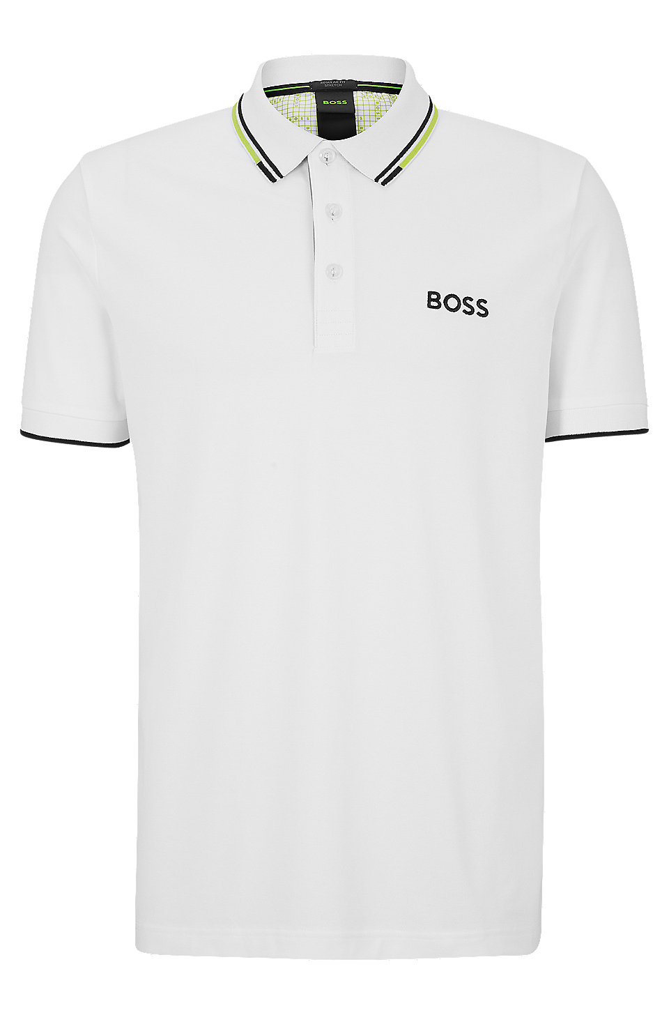 BOSS - Cotton-blend polo shirt with contrast details