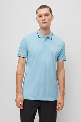 details BOSS shirt polo with contrast - Cotton-blend