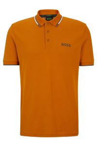 BOSS polo shirt with contrast - Cotton-blend details