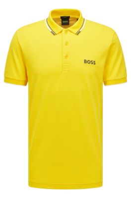 Yellow hugo on sale boss polo