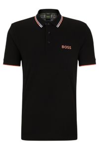 BOSS - Polo shirt with contrast logos