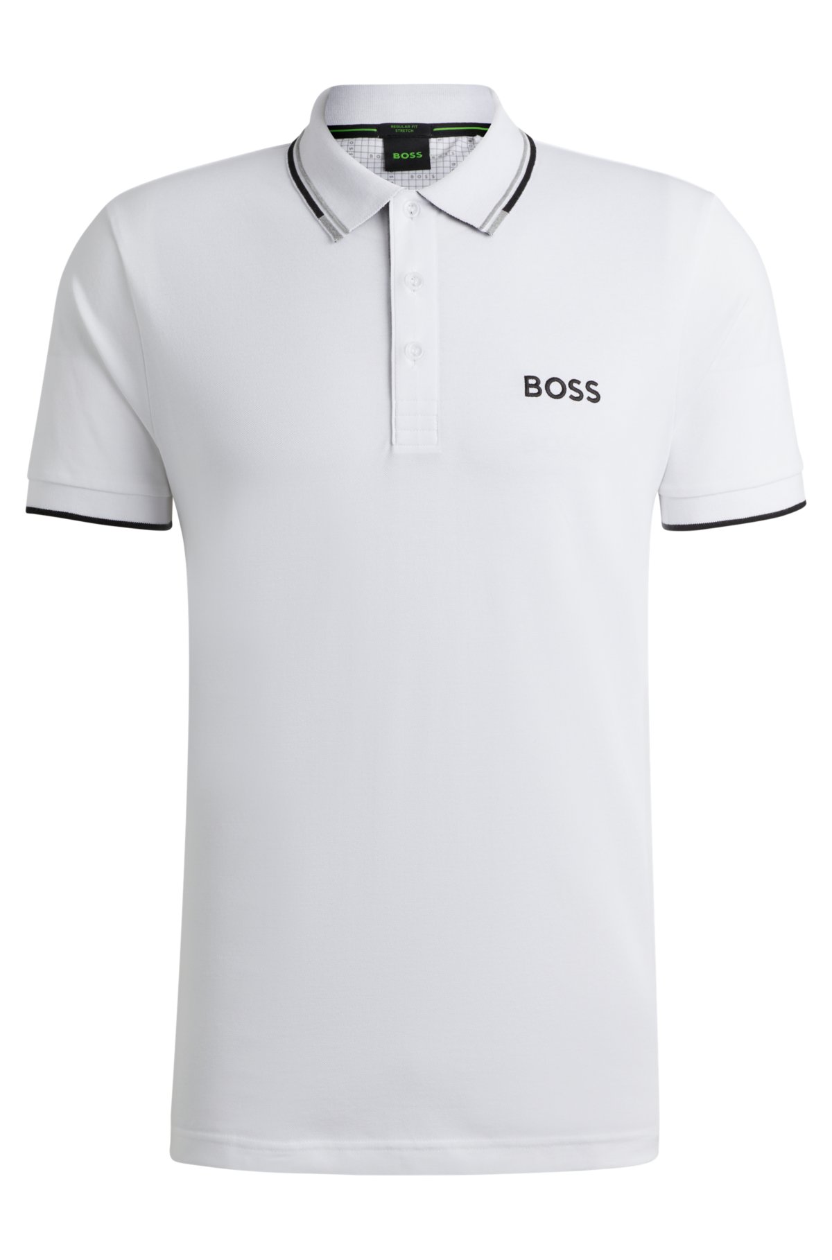contrast - Polo with BOSS logos shirt