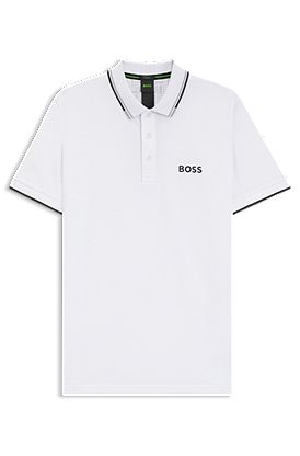 Polo shirt with contrast logos