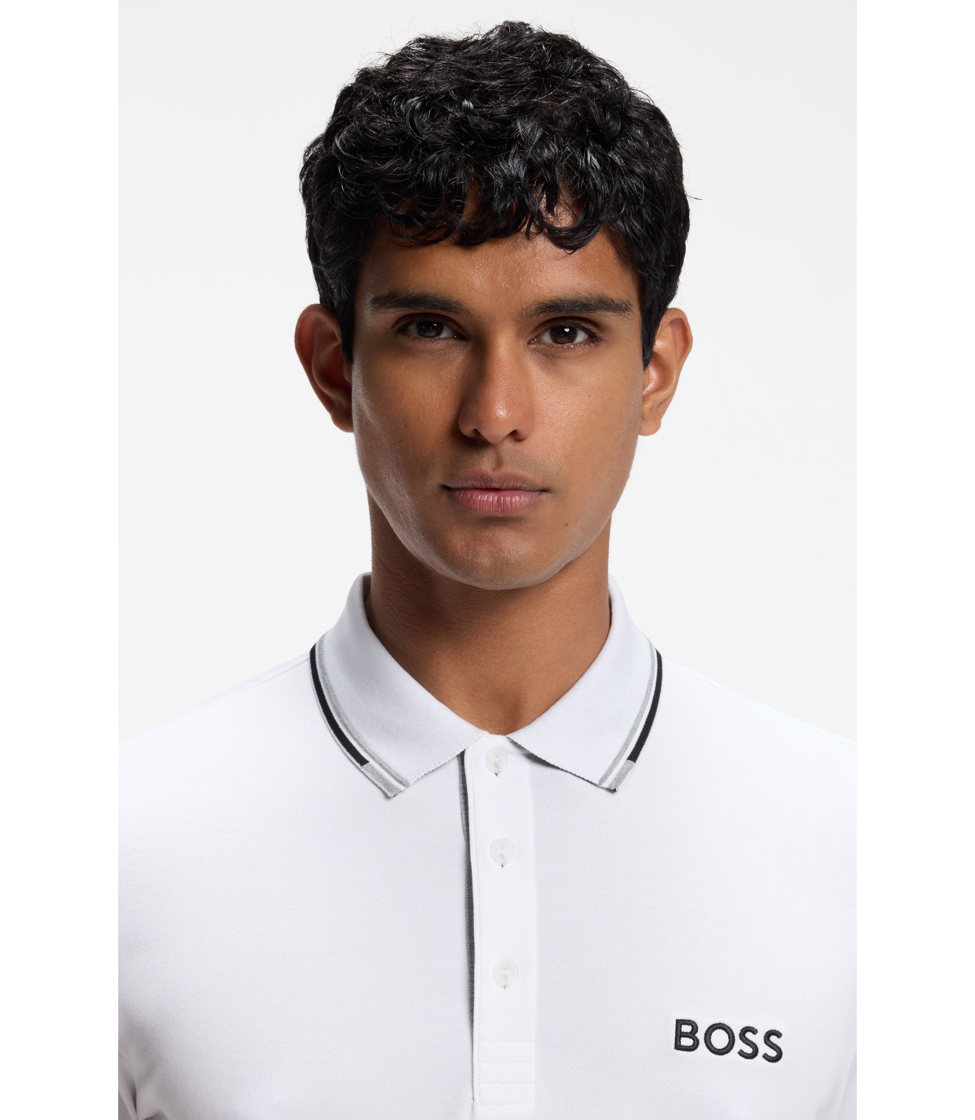 BOSS - Active Paddy regular-fit polo shirt in quick-dry stretch