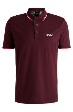 Polo shirt with contrast logos