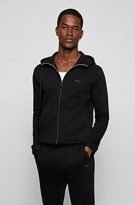 Milano New York organic cotton blend zip up hooded sweatshirt