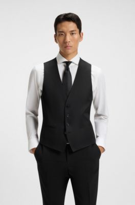 Virgin-wool rollneck sweater in a slim fit, Black