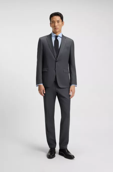 Slim-fit waistcoat in virgin-wool serge