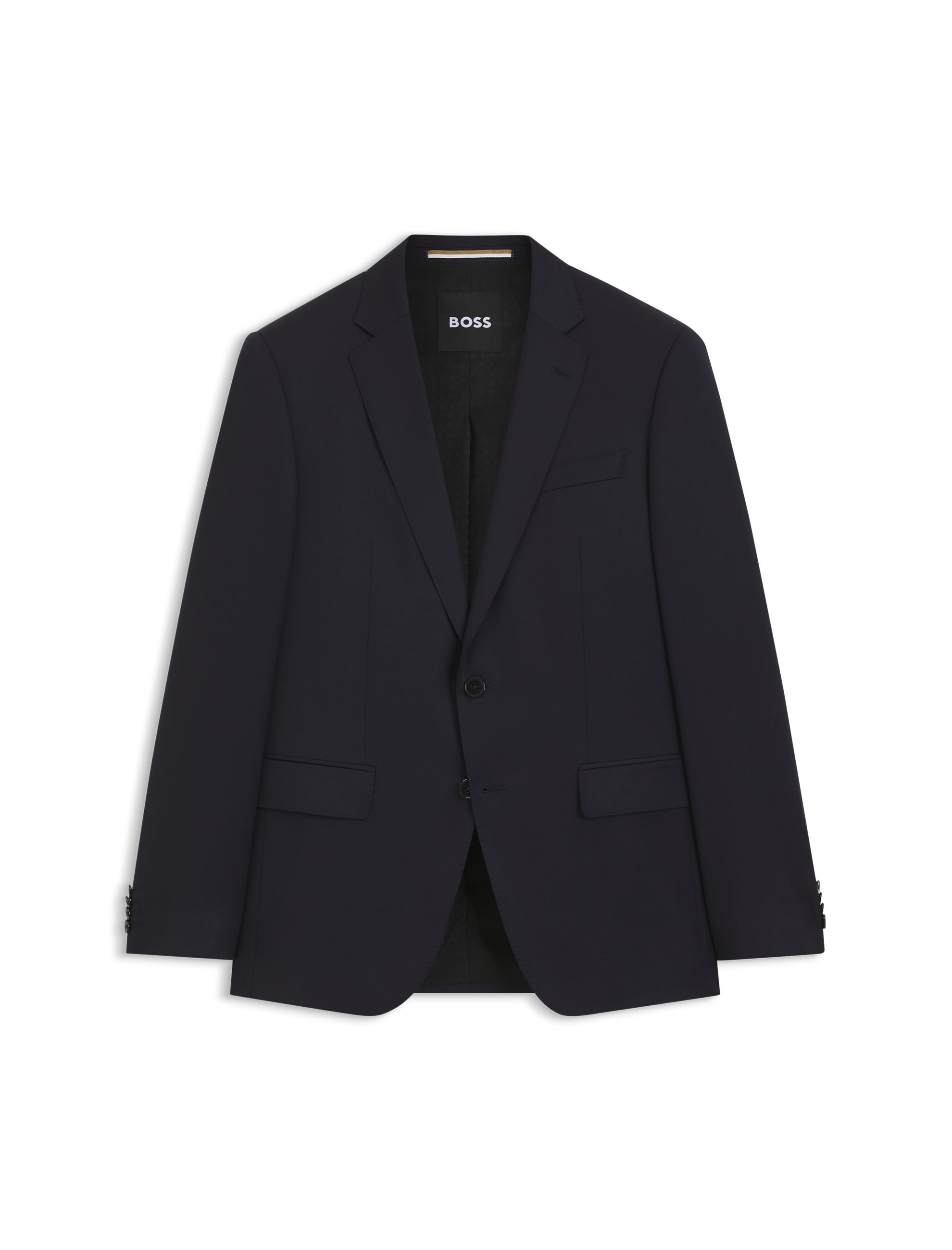 BOSS - BOSS ONE Slim-fit suit jacket in virgin wool serge - Dark Blue