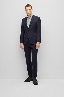 BOSS - Formal trousers in virgin-wool serge