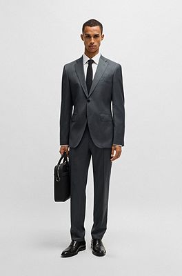 BOSS - Formal trousers in virgin-wool serge