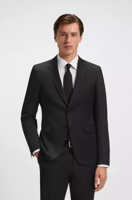 Extra-slim-fit suit jacket in virgin-wool serge