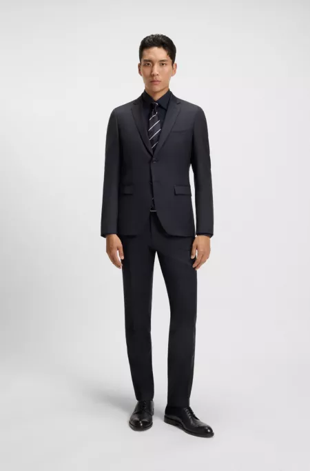 Extra-slim-fit suit jacket in virgin-wool serge