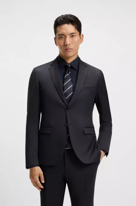 Extra-slim-fit suit jacket in virgin-wool serge