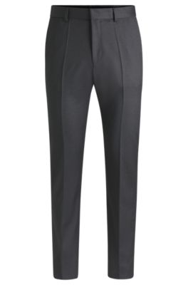 BOSS - Regular-fit trousers in wool serge