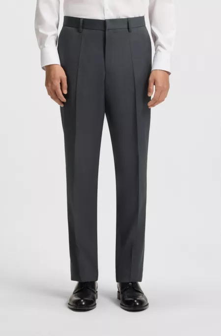 Regular-fit trousers in virgin-wool serge