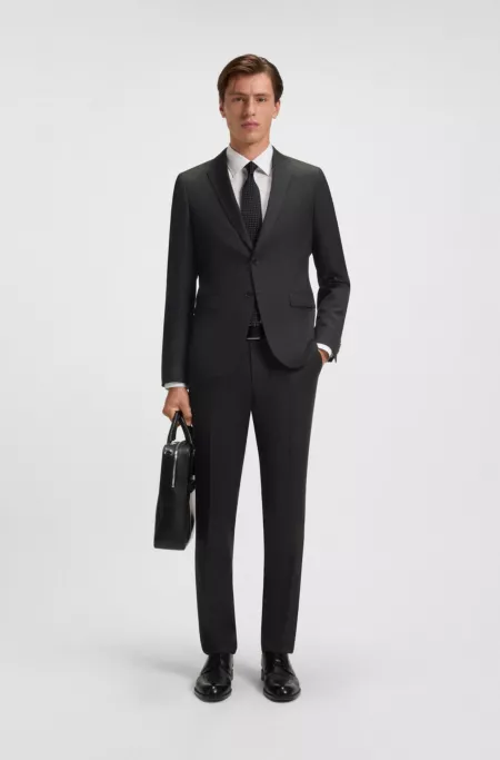 Extra-slim-fit trousers in virgin-wool serge