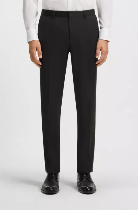 Extra-slim-fit trousers in virgin-wool serge