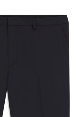 BOSS ONE Extra-slim-fit pants in virgin-wool serge, Dark Blue