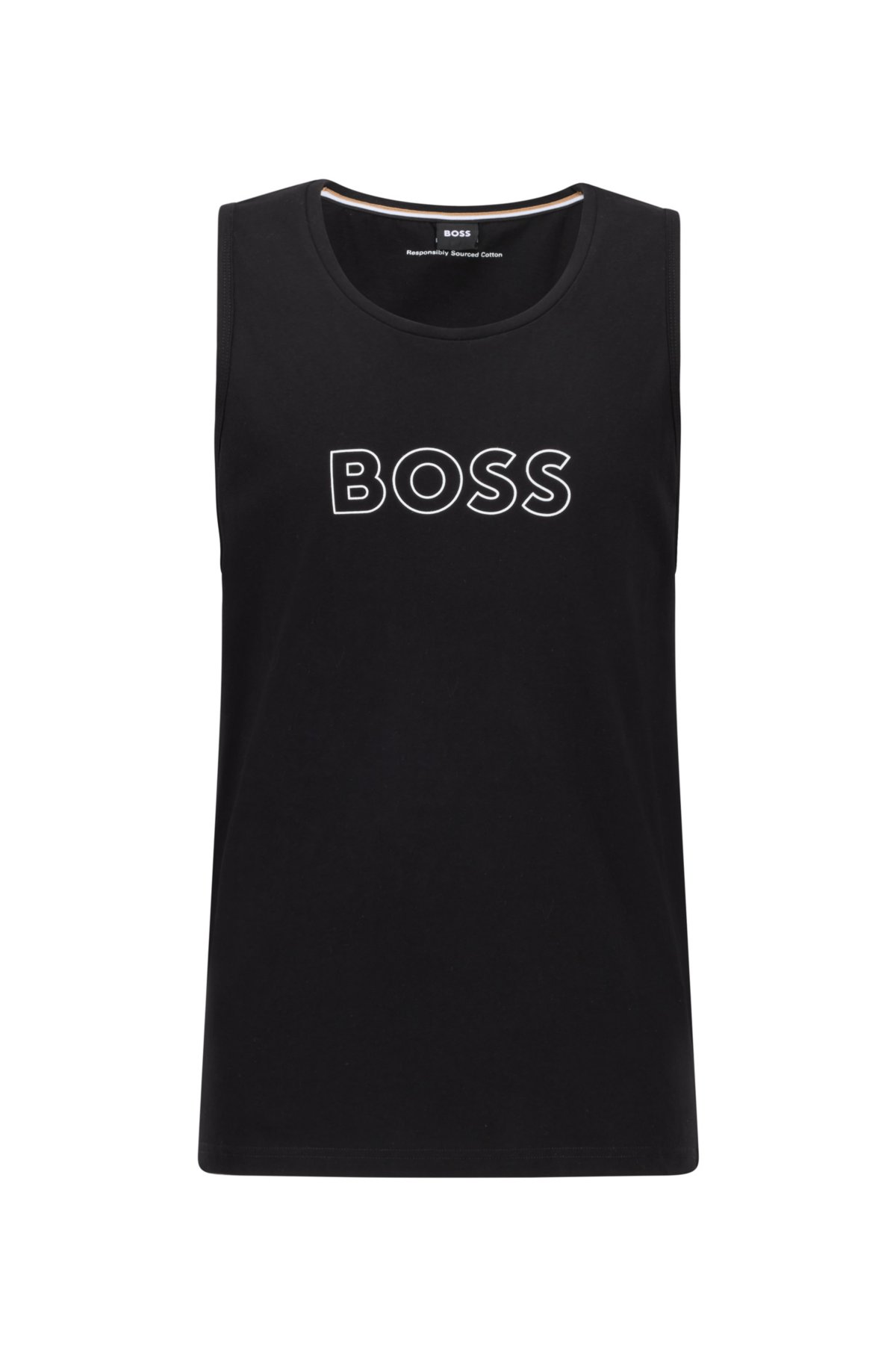 BOSS - Logo tank top in UPF 50+ cotton