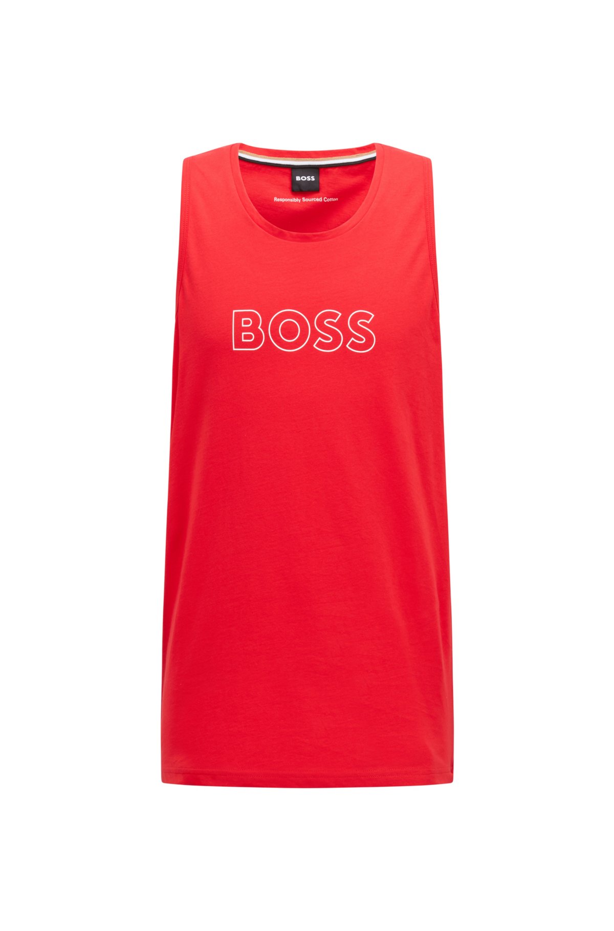 BOSS - Logo tank top in UPF 50+ cotton
