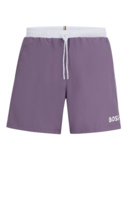 BOSS - Contrast-logo swim shorts
