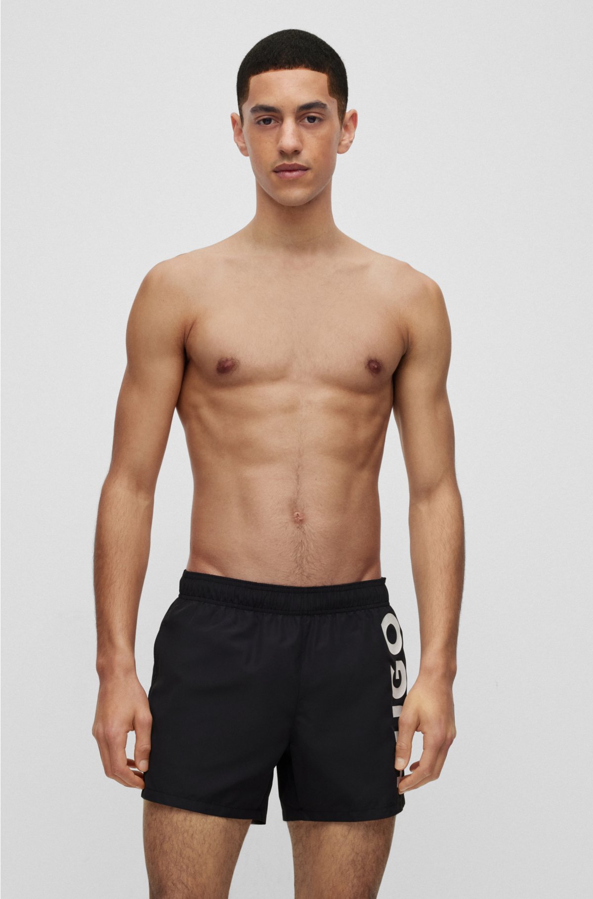 HUGO - Quick-dry patterned swim shorts