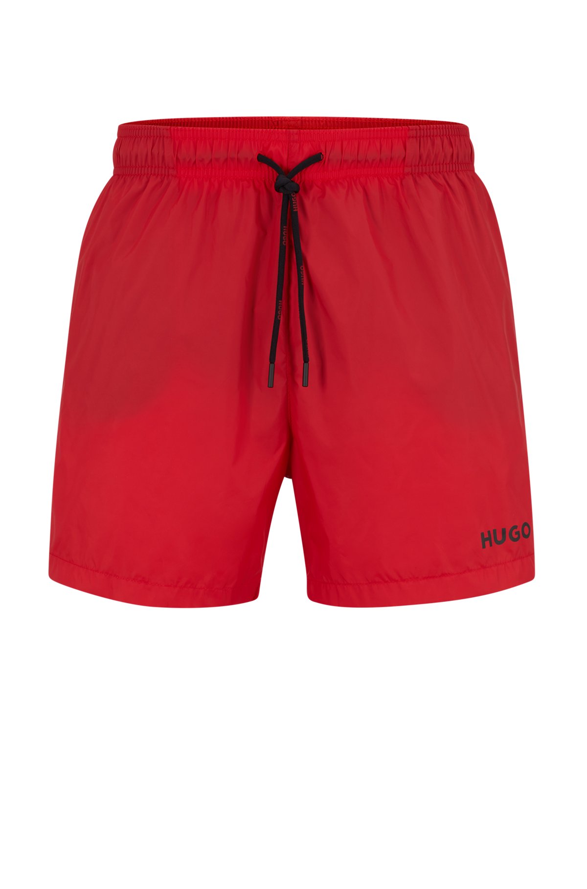 Quick-dry swim shorts with logo print, light pink