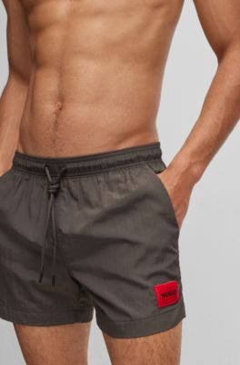 red hugo boss swim shorts