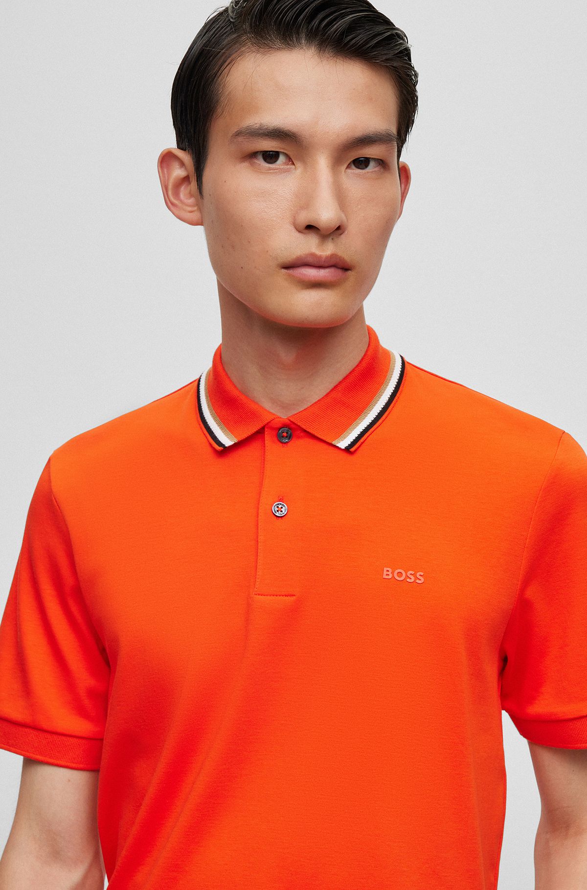 | in Polo BOSS Men Orange Shirts by HUGO