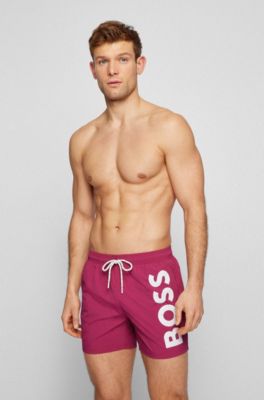 pink hugo boss swim shorts