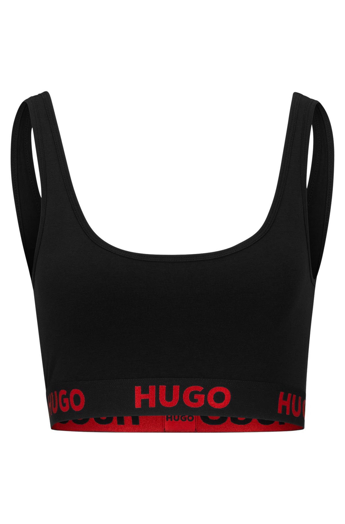 Stretch-cotton with logo red label briefs - HUGO