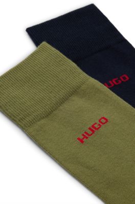 Two-pack of socks in cotton, Light Green