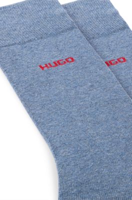 Two-pack of socks in cotton, Light Blue