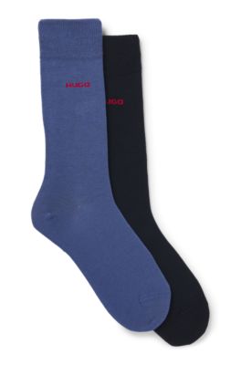 Two-pack of socks in cotton, Light Blue