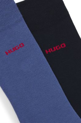 Two-pack of socks in cotton, Light Blue