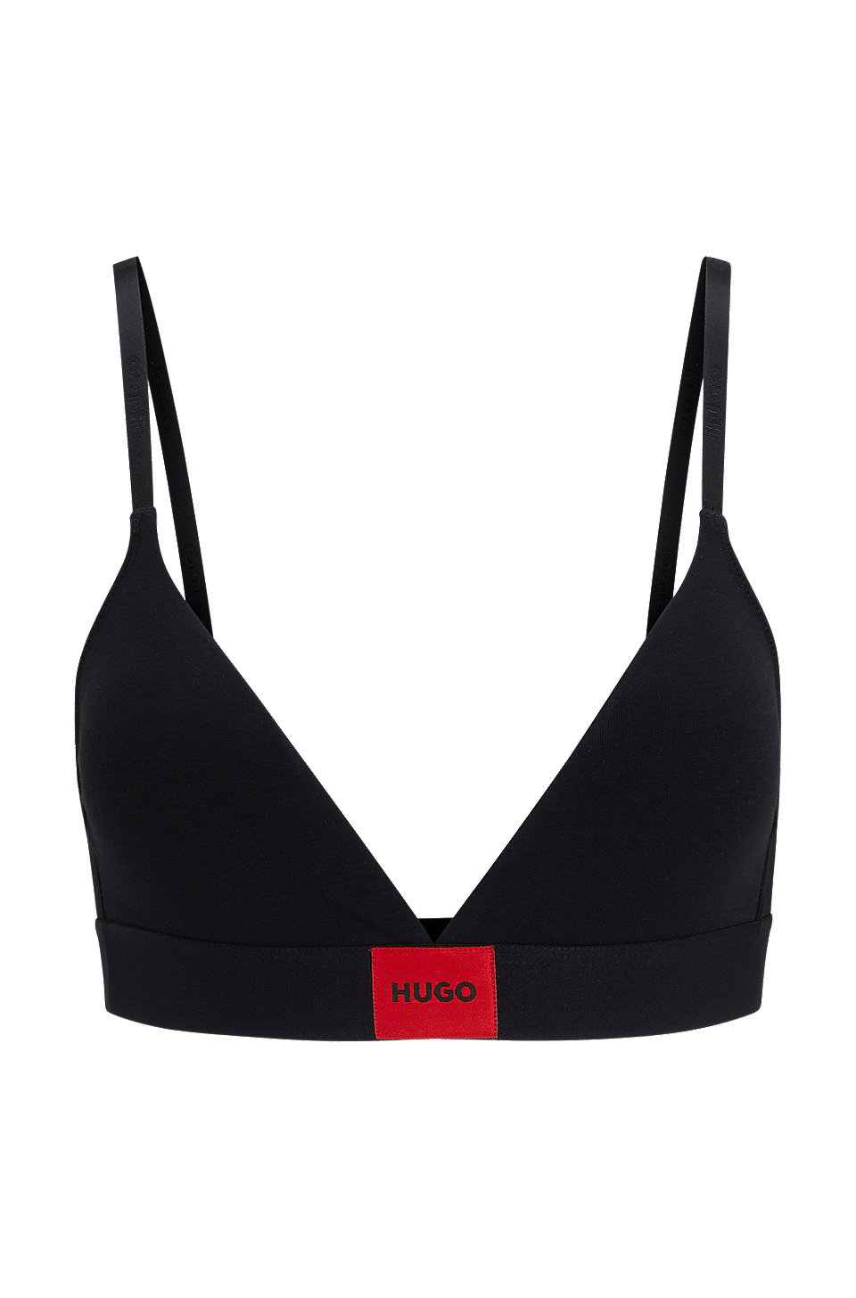 label triangle bra - with HUGO Stretch-cotton red logo