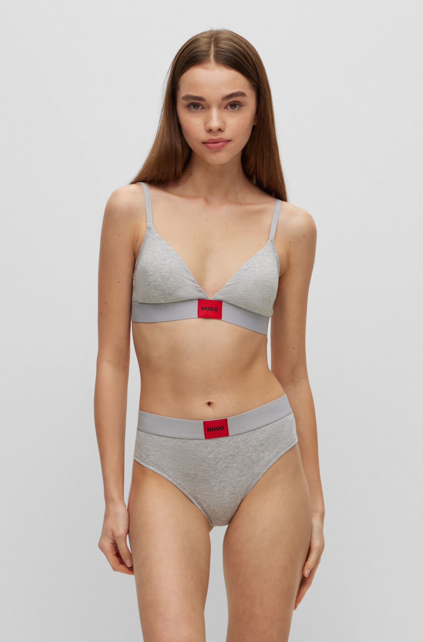 THE ICONIC - Calvin Klein Monogram Unlined Triangle Bra and Monogram Bikini  Briefs Shop it now >