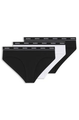 Three-pack of stretch-cotton briefs, Patterned