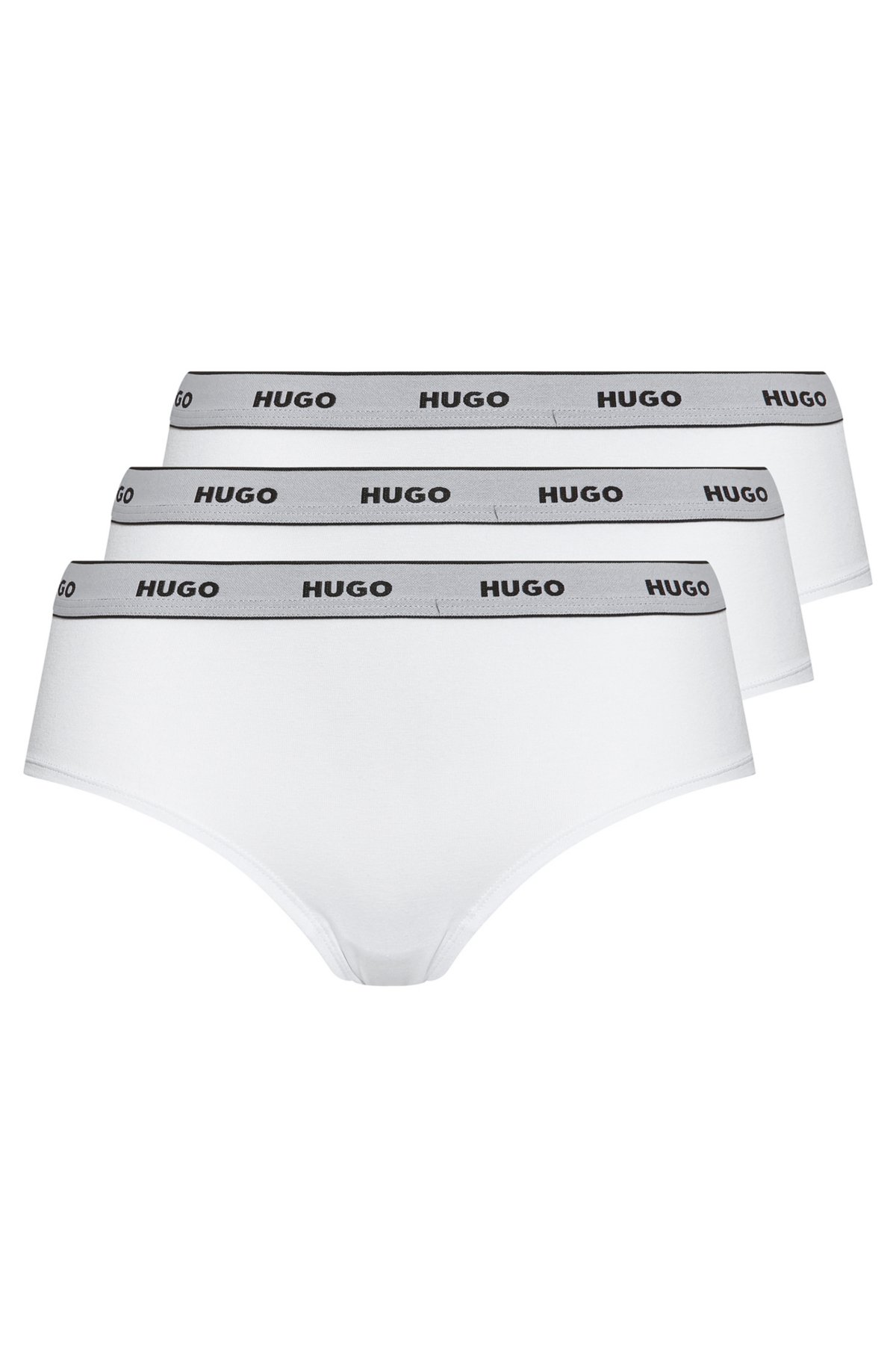 HUGO - Three-pack of hipster briefs with logo waistbands
