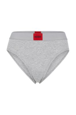 - logo red Stretch-cotton briefs with HUGO label