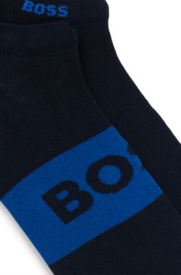 Two-pack of cotton-blend socks in an ankle length, Dark Blue