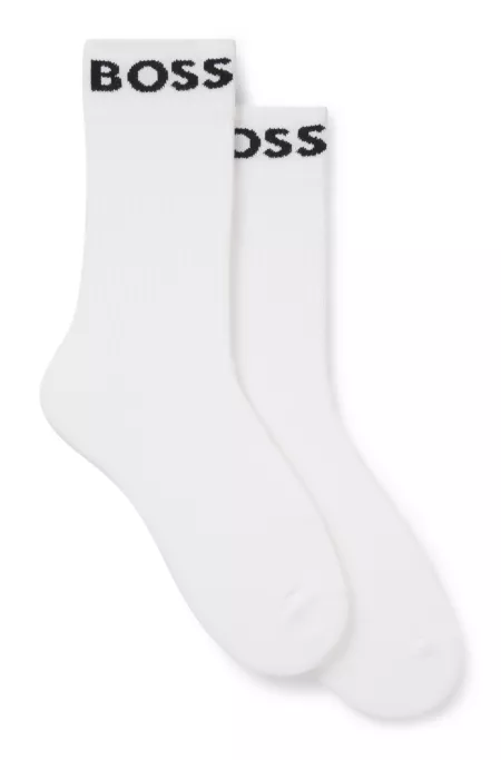 Two-pack of regular-length socks in stretch fabric