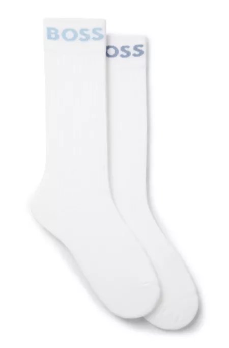 Two-pack of regular-length socks in stretch fabric