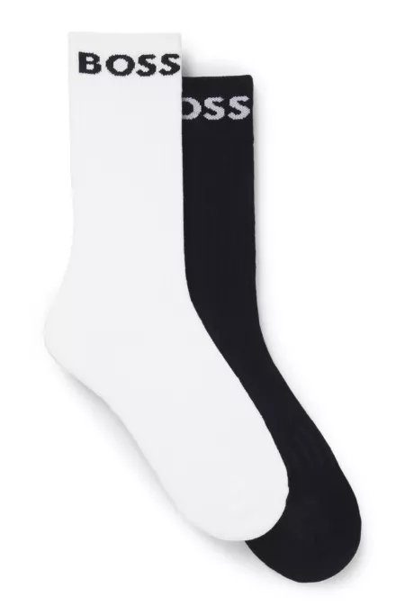 Two-pack of regular-length socks in stretch fabric