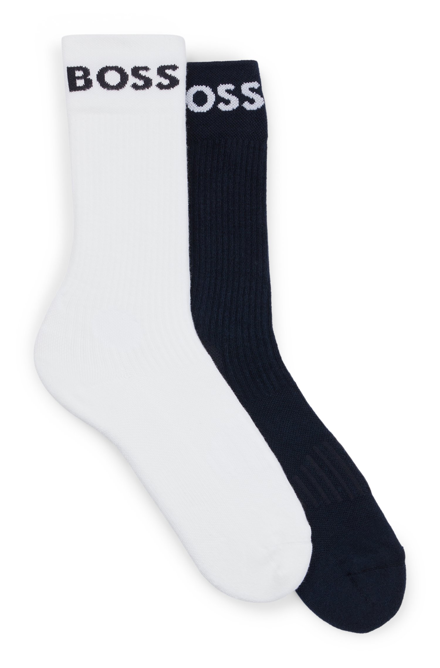 Two-pack of quarter-length socks in stretch fabric